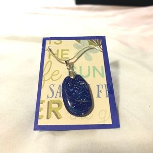 Handmade royal blue stone necklace